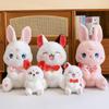 25 см плюшевая кукла кошка лиса кролик, милый котенок кролик лиса мягкие игрушки плюшевые игрушки, мягкие плюшевые игрушки подушки подарки для девочек