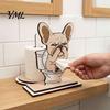 Sustainable Wood Tissue Stand Roll Paper Holder, Creative Animal Shape Dispenser, Vertical Stable Wooden Towel Holder Rack, Solid for Kitchen
