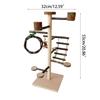 Parrot Toy Birdcages Climbing Ladder & Swing Platform Entertainment Toy Wood Grinding Chewing Playstand Toy for Birdcages