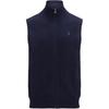 Polo FW24 Embroidered Pony Logo Full-Zip Knitted Vest Men Vests Navy-Blue MNPOSWE1CM20108-410
