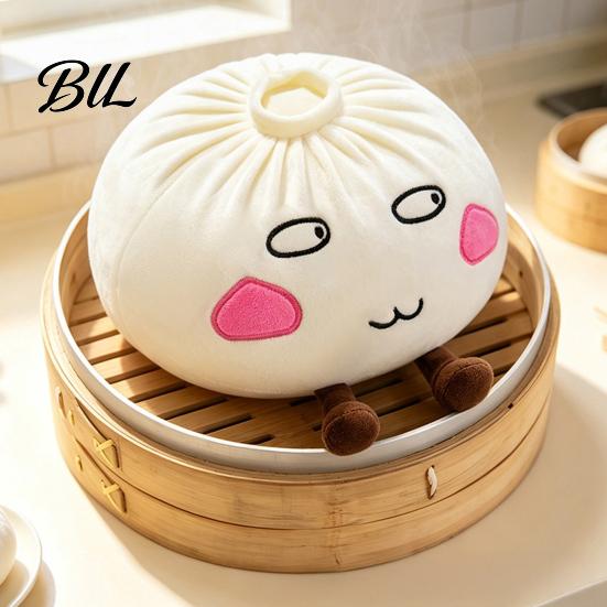 Small Desk Cushion Cute Dumpling Plush Pillow, Steamed Bun Stuffed Toy, Soft Lazy Comfortable Toy Gift Sofa Cushion, 28/40cm Home Decor for