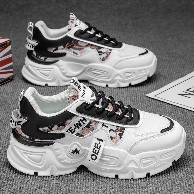 Мужская обувь новая весна и лето сетчатая дышащая молодежная спортивная и повседневная толстоподошвенная трендовая обувь на мягкой подошве