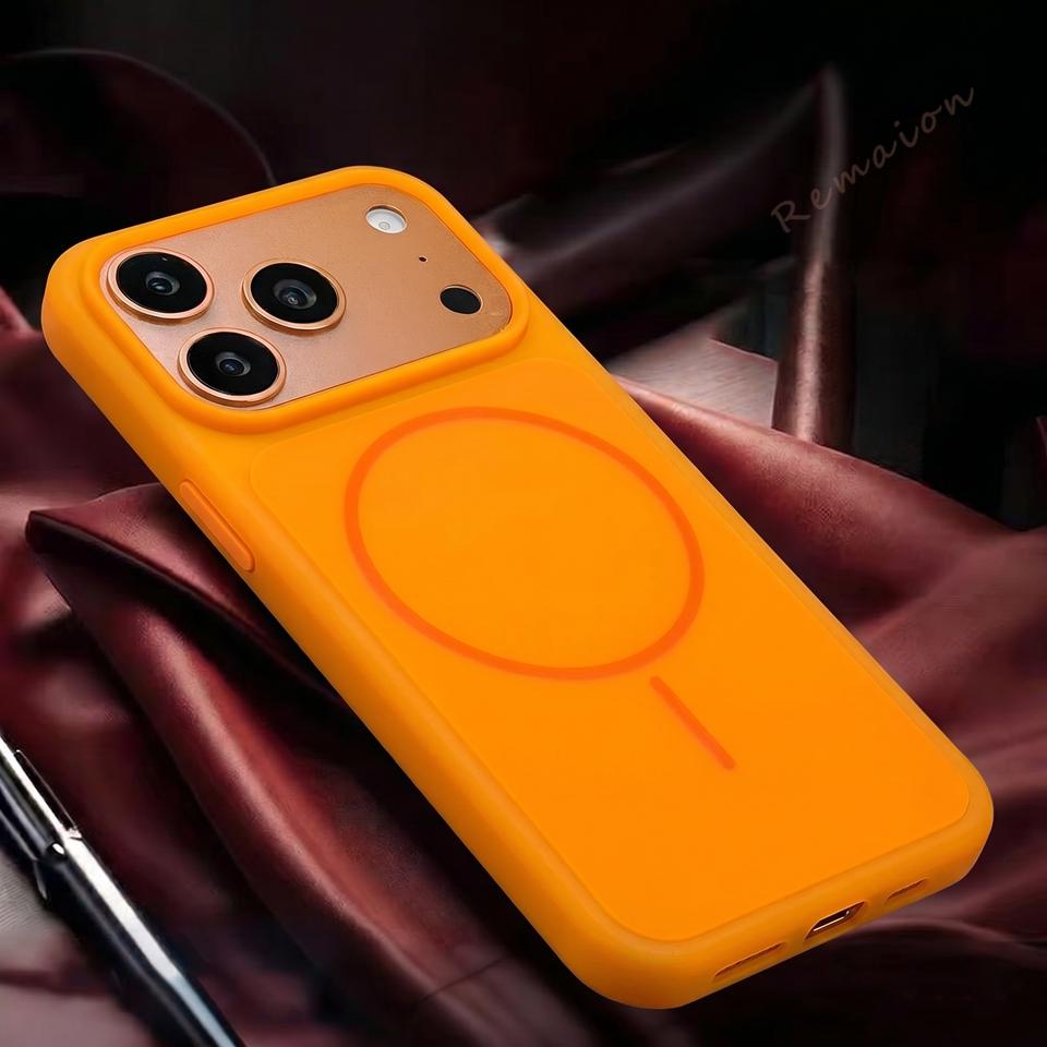 Magnetic Official Clear Phone Case for For Iphone 1 16 17 Pro Max 16Pro 17Pro Liquid Silicone Shockproof Protector Cover