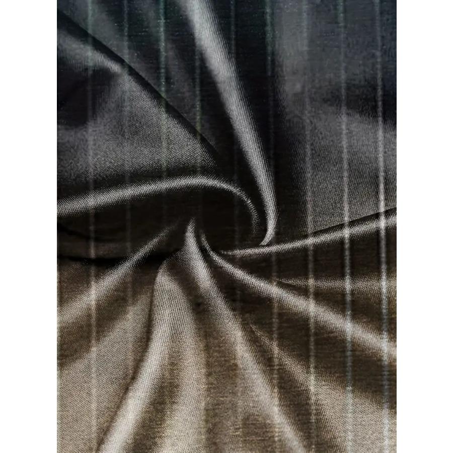 Gradient Color Stripe Long Sleeve Novelty Crew Neck T-Shirt Soft Slight Stretch Polyester Contrast Collar All Over Print Design