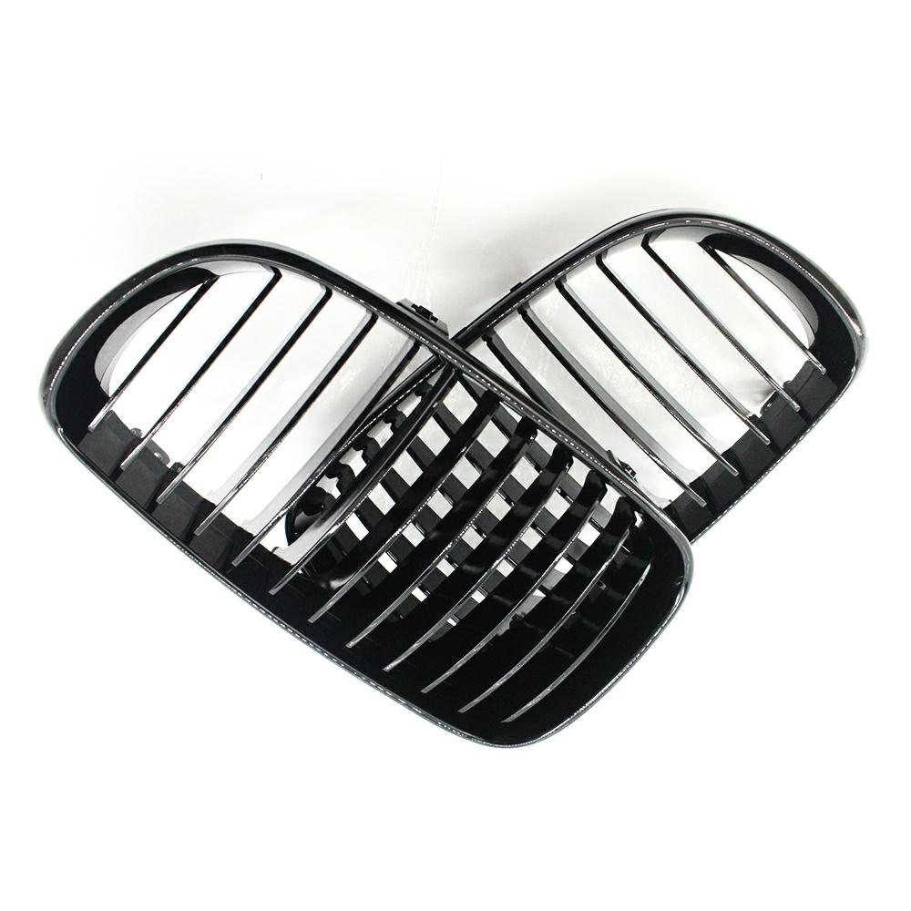 1 пара глянцевых черных автомобильных решеток для переднего бампера, замена гриля для BMW 1 серии E81 E82 E87 E88 2007-2011 120d 120i
