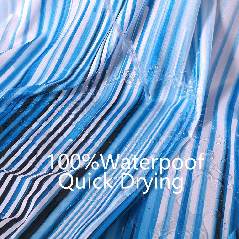 Shower Curtain Textilemildew Resistant And Water-Repellent With 12White Shower Curtain Rings