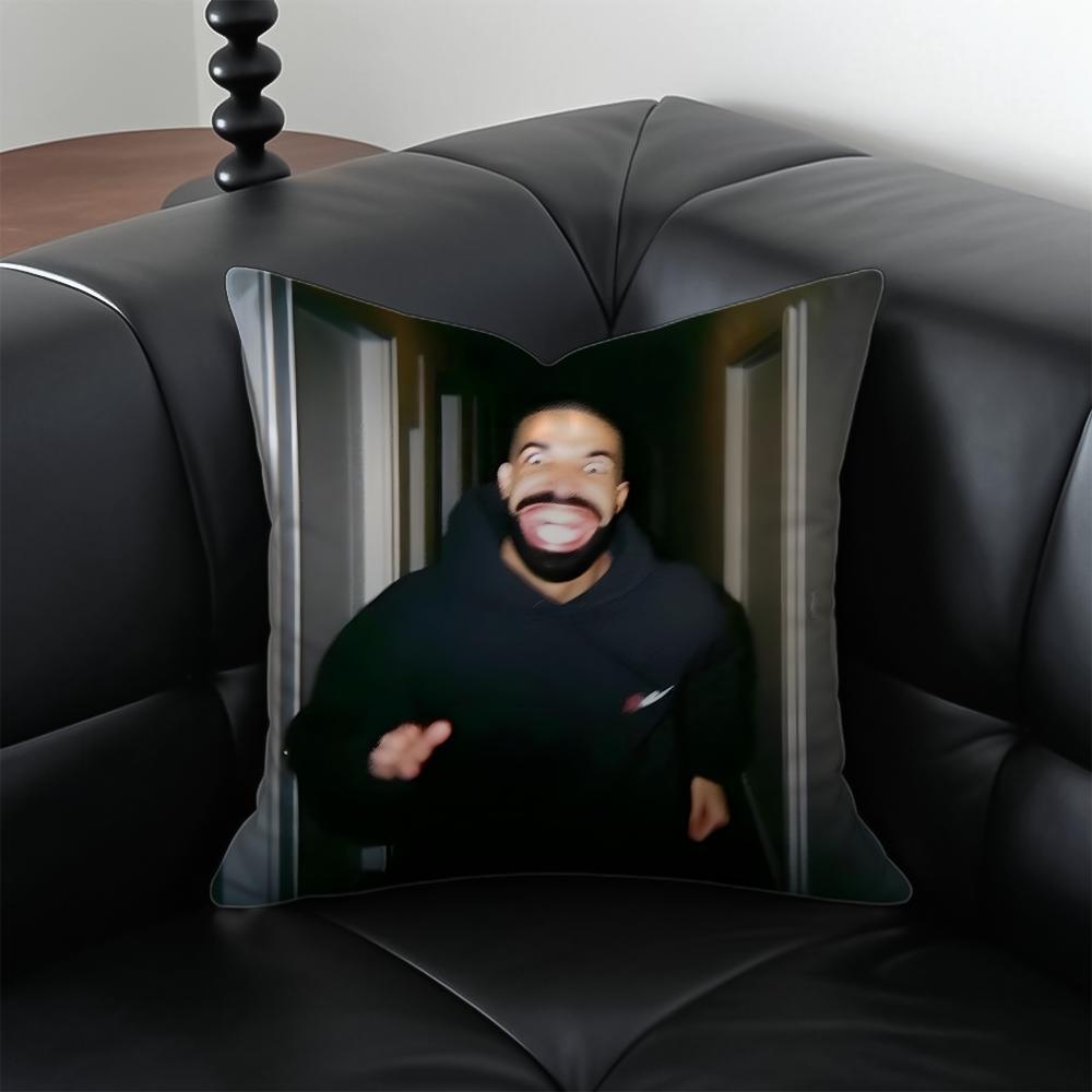 funny ddrake meme Cushion Cover Pillow Case Antidustmite Invisible zipper silky plush cushion