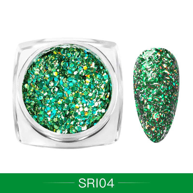10 цветов блестящие хлопья для ногтей голографические круглые лазерные блестки порошок дизайн ногтей DIY украшения