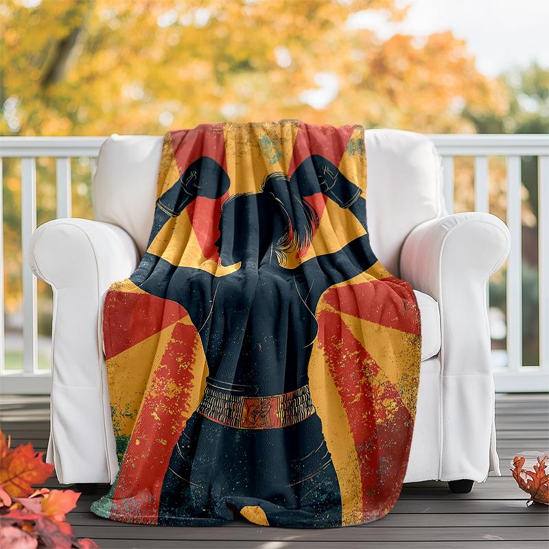 boxing Theme Printed Blanket - Perfect for Couch, Bed, Travel & Outdoor Use | Machine Washable, Cozy & Durable.