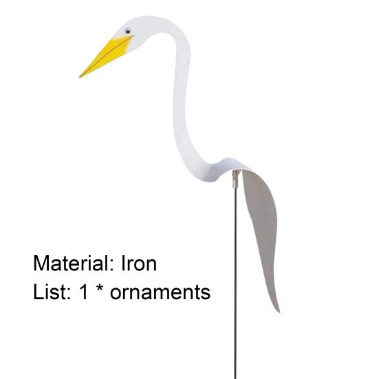 Фламинго Орнамент Устойчивый к атмосферным воздействиям Реалистичный Железный Вихрь Птица Статуя Фламинго Украшение Сада