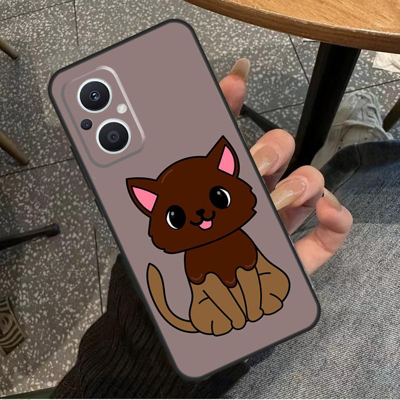 Милый чехол Kawaii Blueberry Cat для OPPO Reno 10 Pro 4 5 6 7 8 Lite 8T 4Z 5Z OPPO Find X5 Lite X2 X3 Neo X6 Pro Cover