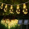 Sameyo Solar LED String Lights, 8M, 16 LED Bulbs, 2700K Warm White, PC Material, Break-Resistant, Garden Lighting, Christmas, Decorative Lights,