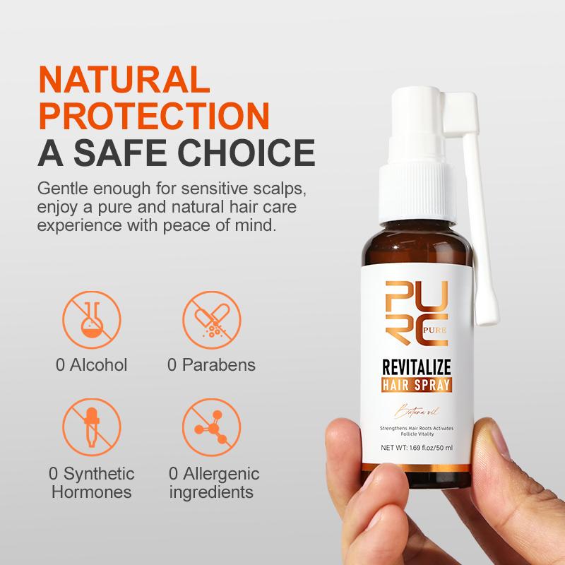 PURC Масло батана Спрей для роста волос Уход за волосами Против выпадения волос Быстрое восстановление роста Питательный спрей Масло розмарина Биотин Средства для роста волос