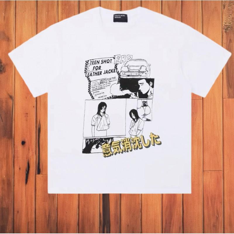 ERD Vintage Loose Fit Short Sleeve T-Shirt Men Women Couple Streetwear