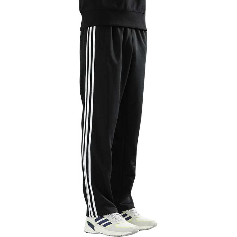 adidas Тхэквондо логотип боковые полосы свободный крой ретро спортивные трикотажные брюки унисекс брюки черные TR30PT-BW
