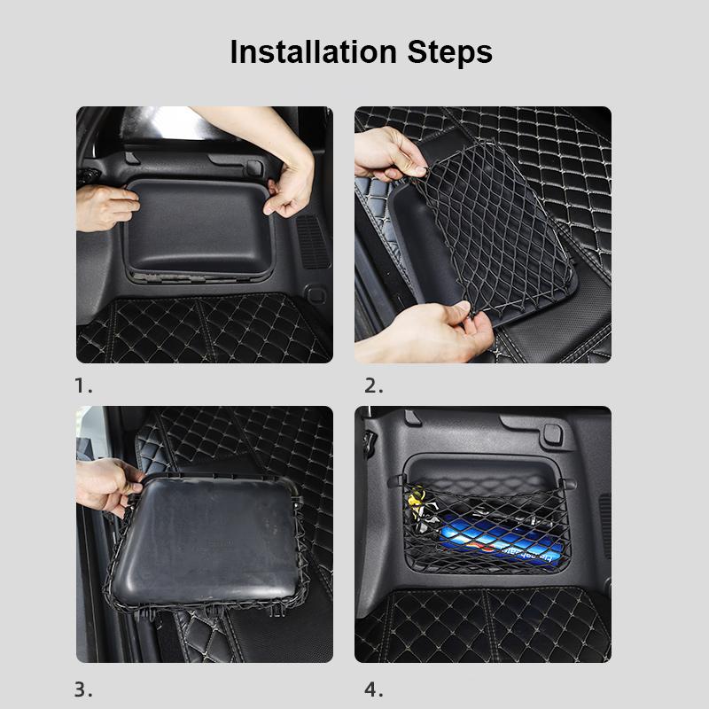 Rear Trunk Boot Net String Bag Storage Cargo Mesh For Benz Smart Fortwo 451
