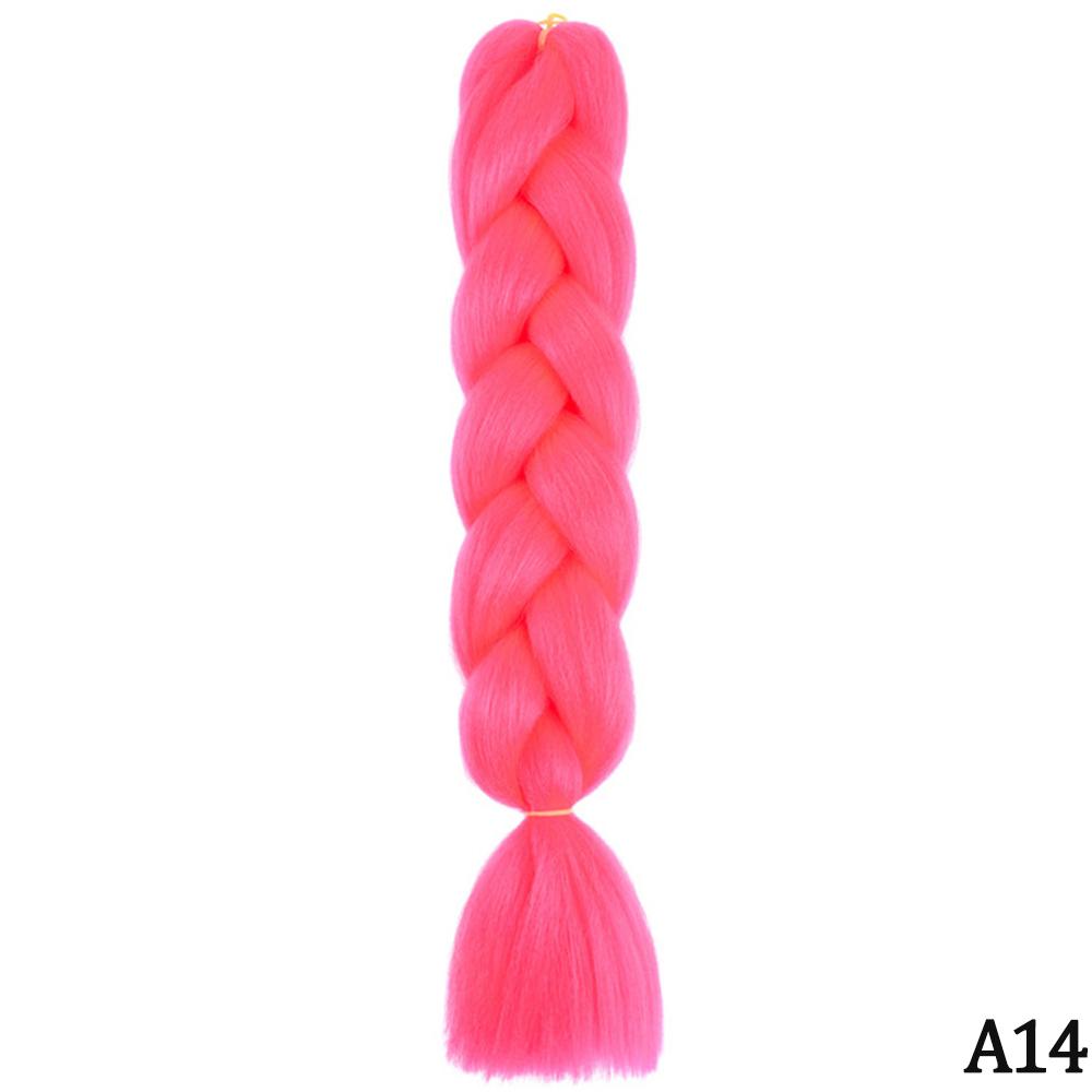 Jumbo Braid 24 дюйма Синтетические плетения волос Ombre Jumbo Наращивание волос для женщин DIY Косы для волос Розовый Фиолетовый Желтый Серый