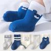 Cute Bear Baby Socks Autumn Winter Warm Cotton Short Sock for Infant Boy Girl Korean Cartoon Print Kids Mid Tube Socks