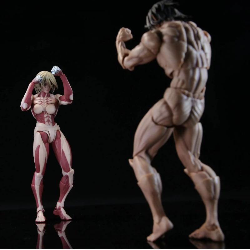 В наличии Атака Титанов Amazing Yamaguchi Revoltech Nr068 Женская Титан Энни Леонхарт Фигурка Gk Коллекционная Модель Игрушка Подарок