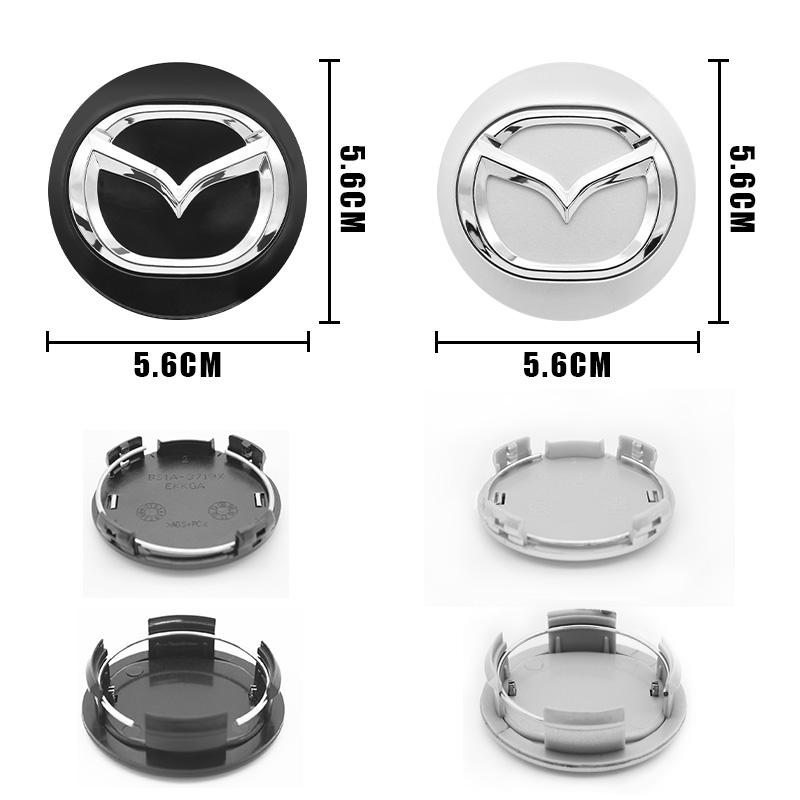 4pcs 56mm Car Wheel Center Cover Hub Cap Badge Emblem Auto Accessories For Mazda 3 6 2 5 Atenza Axela Demio CX3 CX5 CX-5 MS RX8 h5