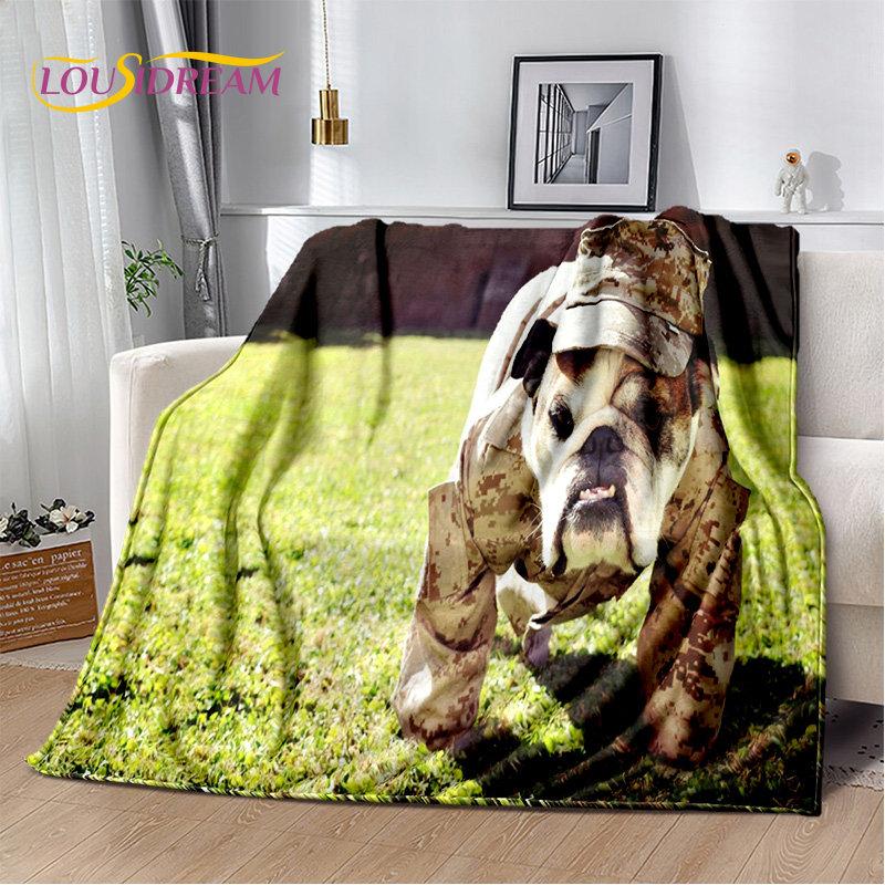 Cartoon French Pit Bull Dog Pet Soft Plush Blanket,Flannel Blanket Throw Blanket for Living Room Bedroom Bed Sofa Picnic Cover
