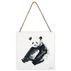 Aimee Del Valle Panda Time Wooden Plaque