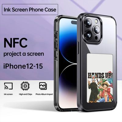 Чехол для телефона iPhone 15 14 13 Pro Max DIY E Ink Задний Защитный Чехол для Дисплея Без Аккумулятора Eink Экран Smart NFC Обновление