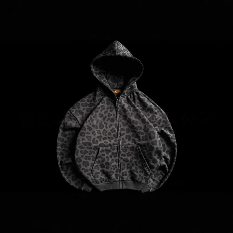 Womens Leopard Print 3D Graphic Hoodie Casual Loose Fit Pullover Sweatshirt Teens