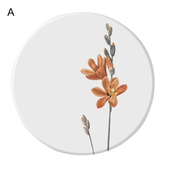 Стильная подставка для чашек с цветочным принтом, элегантный дизайн, теплоизоляция, водопоглощающий обеденный стол, круглый универсальный коврик для столовых приборов