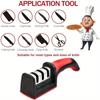 Kitchen 3 Segment Knife Sharpener Household Multi-Functional Hand-Held 3 Purpose Black Sharpening Stone Kitchen Knives Gadget