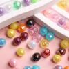 DIY 500 шт. креативные DIY ювелирные аксессуары AB яркие цветные акриловые 6 мм многогранные шариковые бусины