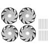 4pcs 100mm Durable Steel Mecanum Wheels Set Left Right Wheels for Robot Car 14162