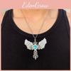 Готическое элегантное ожерелье с крестом в стиле Y2k с цепочкой Olink и уникальным дизайном крыльев ангела