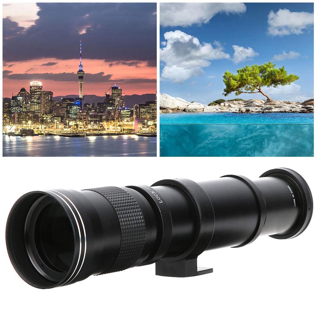 Telephoto Manual Focus Zoom Lens for Nikon F Mount Cameras with 2X Telephoto Zoom Lens Lens, 420‑800mm F8.3‑16 Teleconverter, (Black)