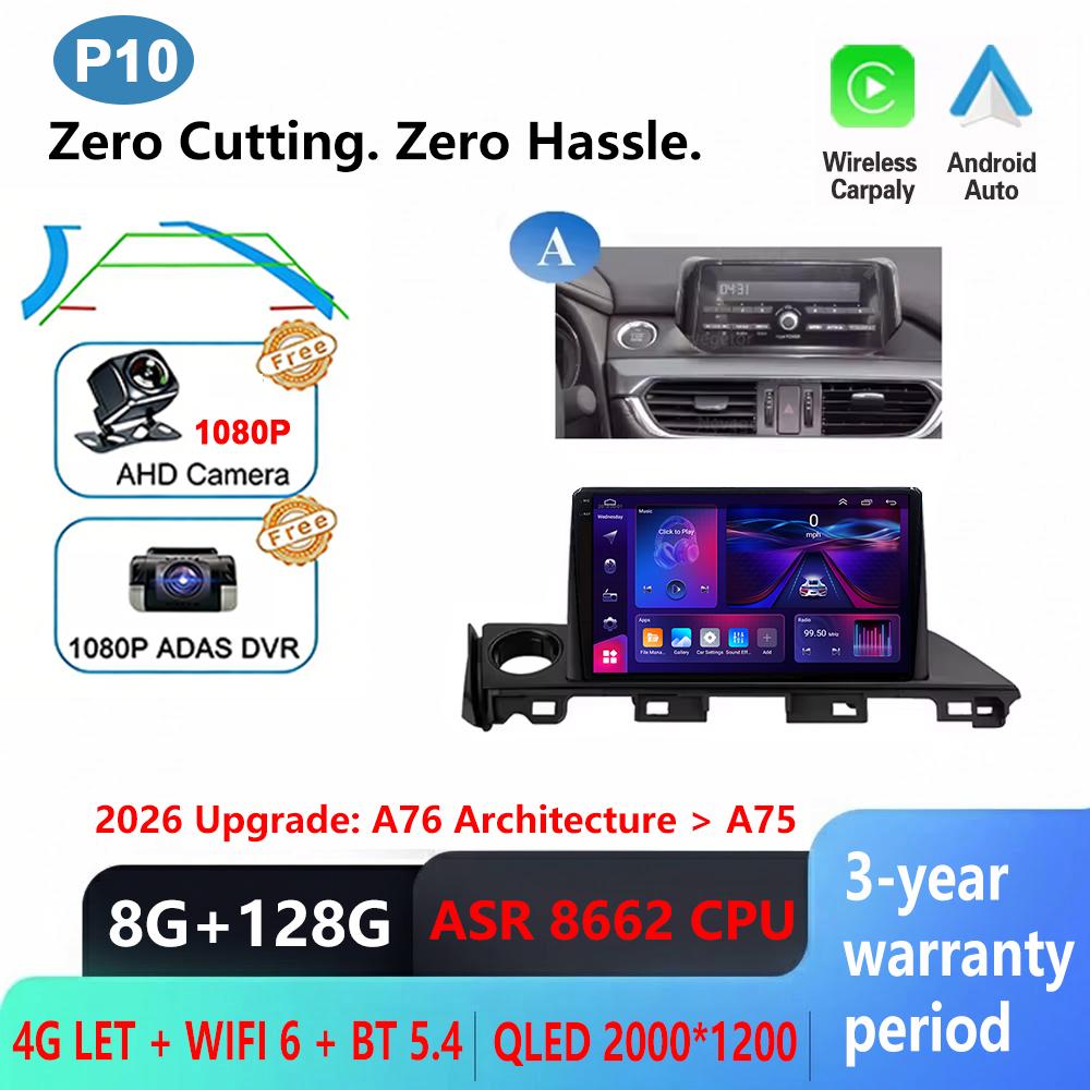 Android 16 For Mazda 6 Atenza 3 GJ GL 2015 2016 2017 2018 Car Radio Multimedia Player Navigation Carplay Stereo Head Unit