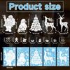 Clings Window Christmas Pvc Reindeer And Snowflake Decals Set Decoration Holiday