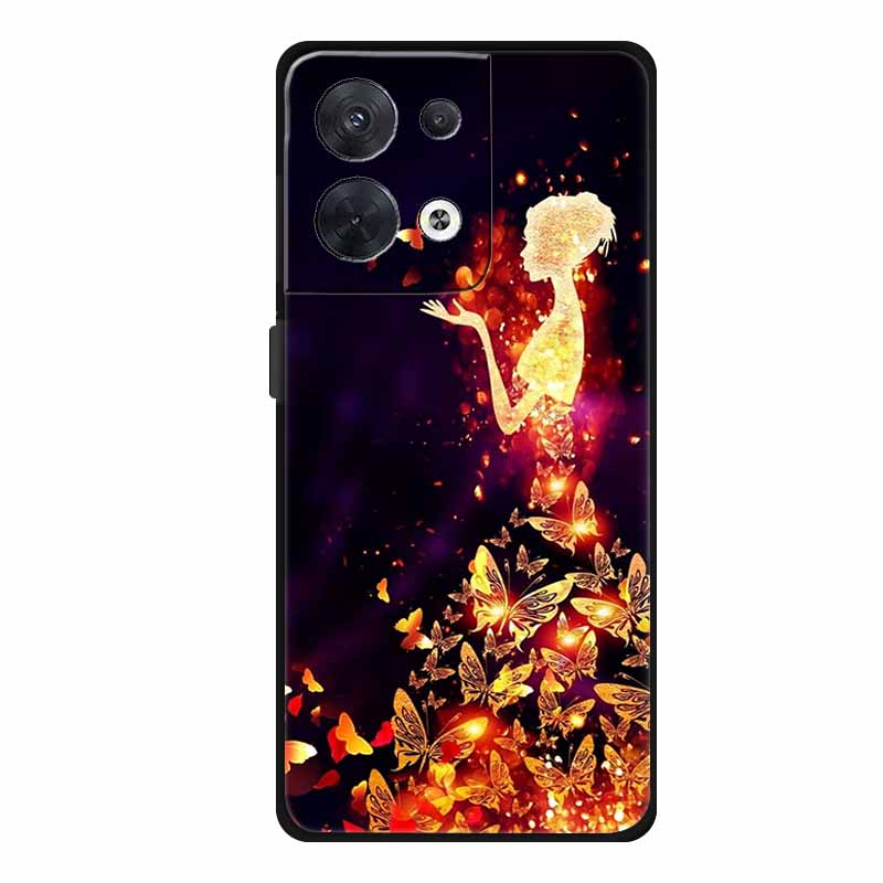 For Oppo Reno 8 5G Case Luxury Soft Silicone Love Back Cover for OPPO Reno8 Pro + Plus Coque Reno 8 Pro 5G Global CPH2359 Funda