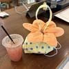 Sweet Flower Drawstring Handbag Polyester Storage Bag Cute Polka Dot Tote Bag  Casual Outings