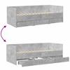 Daybed with Drawers without Mattress Concrete Grey 100x200 cm