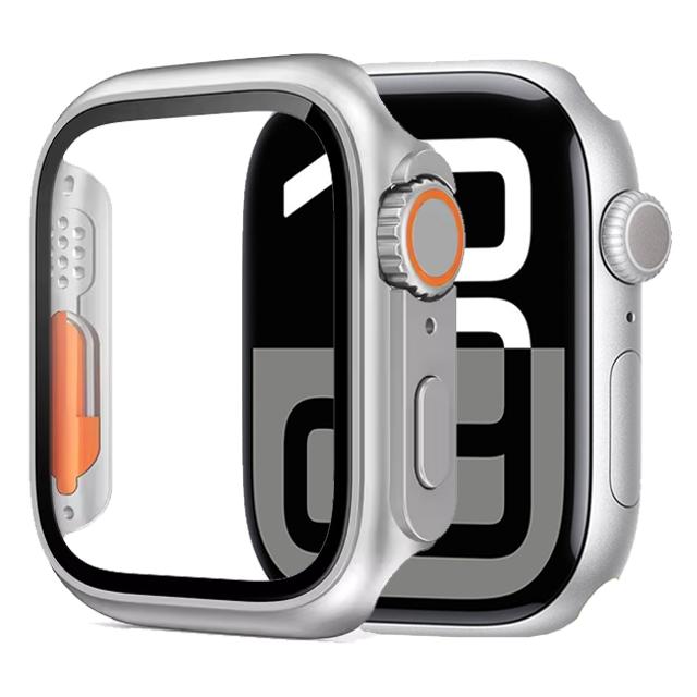 Стекло+Чехол для Apple Watch 11 10 46мм 42мм 9 8 7 45мм 41мм Защита экрана Сменная Ultra 3/2/1 Бампер Чехол iWatch 6 5 4 SE 44мм