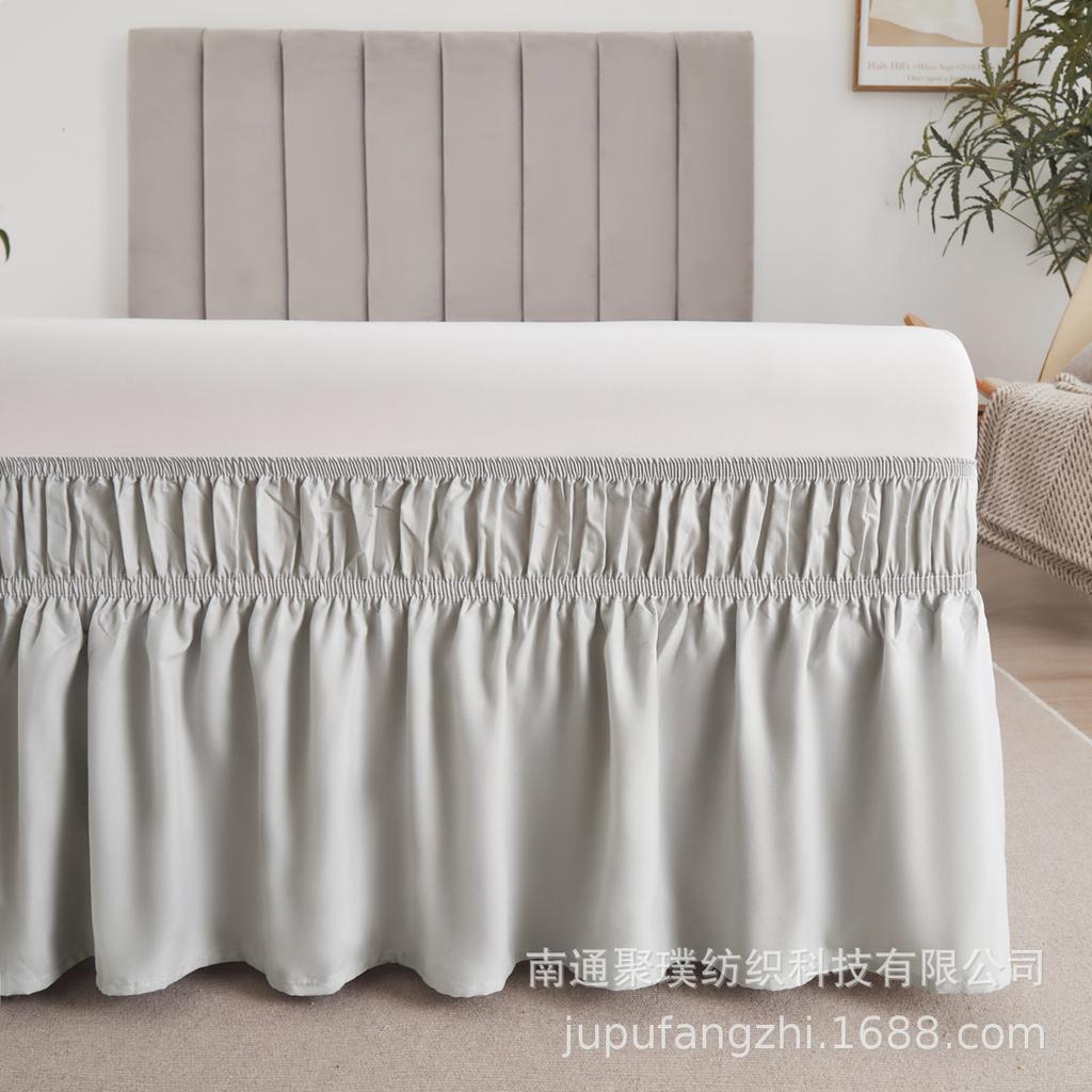 Однотонная эластичная юбка для кровати, подходящая для украшения спальни 90см/100см/150см/200см Кровать