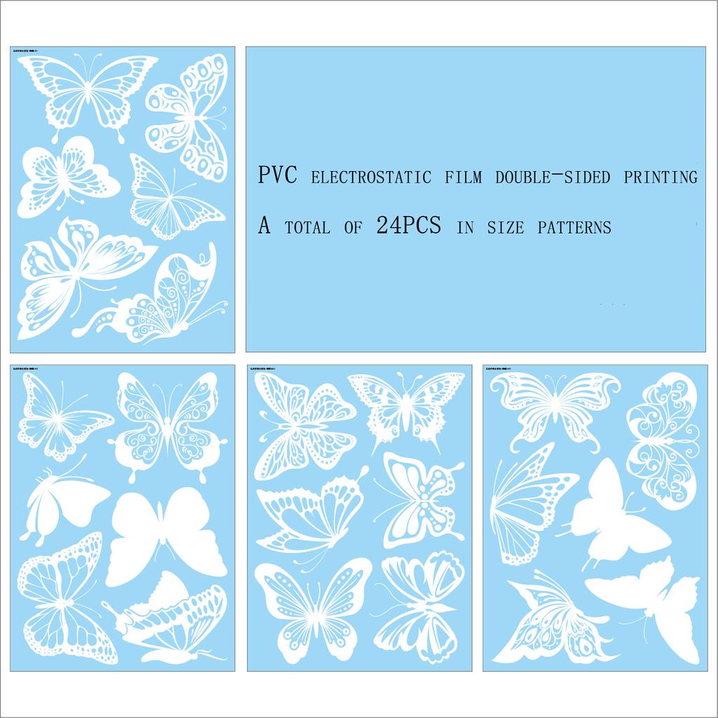 Наклейки на окна, предотвращающие столкновения, белые колибри, съемные декоративные наклейки на окна, предупреждающие о птицах, статические наклейки на стекло