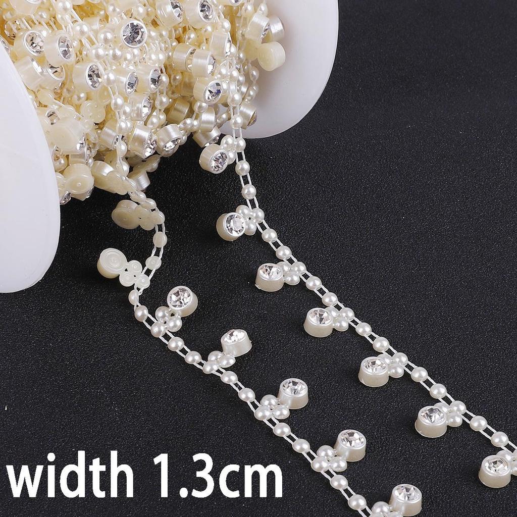 1 метр ABS имитация жемчуга циркон бусины цепи для DIY свадебные украшения ремесло аксессуары