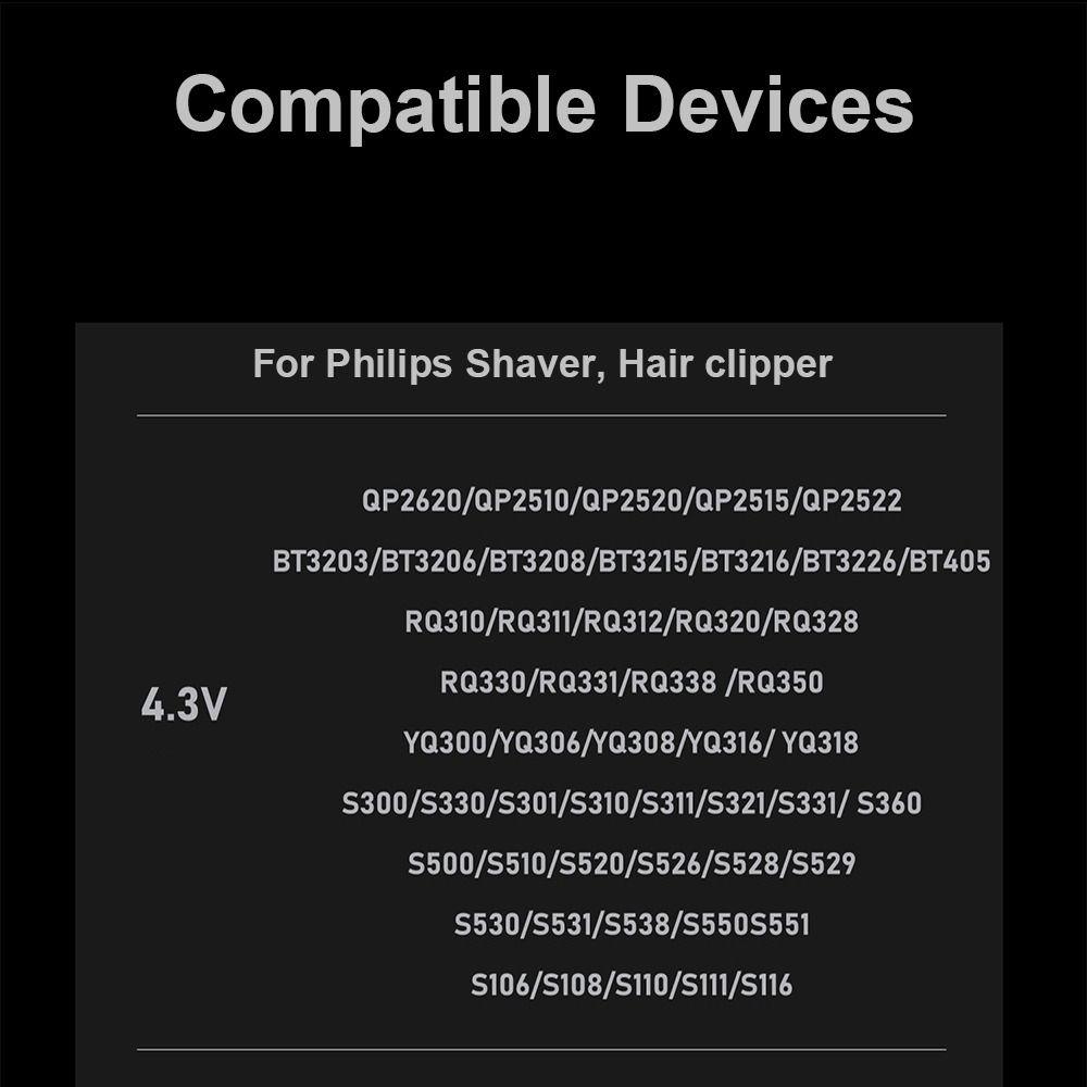 4.3V/5V/8V/15V Shaver Type-C Charging Converter Indicator Light Charge Connector for Philips