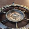 Royal Navy Compass with Engraved Ship's Wheel, Collectible