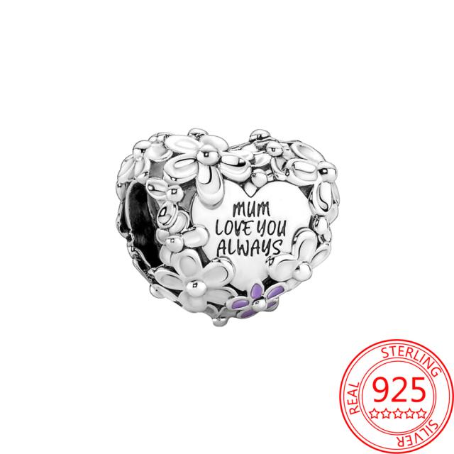 Новый брелок-ключ в виде божьей коровки и сердца, подходит для оригинального модного браслета из стерлингового серебра S925, брелок-подвеска для девочки, подарок