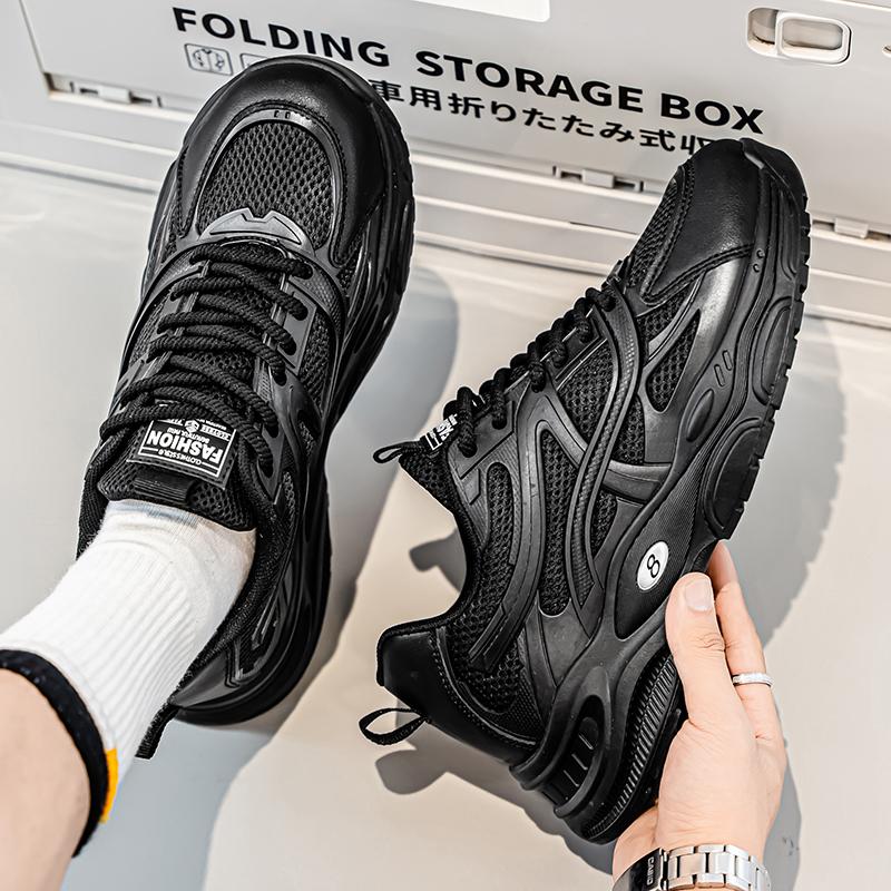 New Fashion Men 's Four Seasons Comfortable Thick Sole Shoes Students BoysTrending Soft Sole Breathable Casual Running Sneakers