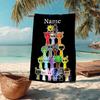 Custom Name Ultra-Soft Beach Towel with Sprunki Theme,Ideal for Pool - Camping, Diving - Perfect Travel Essential, Vibrant Beach Towel.