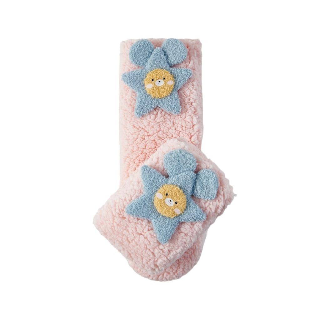 Cartoon Floor Stockings Women Mid-Calf Coral Fleece Socks Funny Furry Plush Sock  Winter