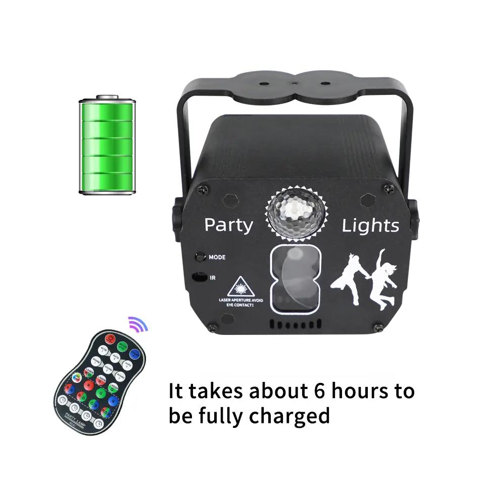 Звуковая активация DJ Disco Laser Party Lights Светодиодная стробоскопическая лампа для рождественской вечеринки в честь Хэллоуина